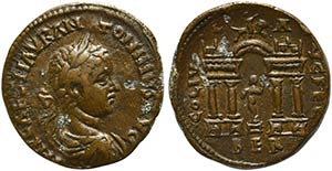 Elagabalus, Bronze, Phoenicia: Berytus, AD ... 