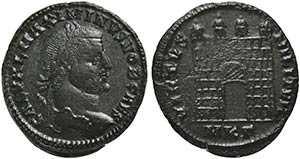 Maximinus II, Follis, Cyzicus, AD 308 AE (g ... 