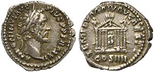 Antoninus Pius, Denarius, Rome, AD 157-158 ... 