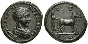 Diadumenian (218), Bronze, Thrace: Deultum, ... 