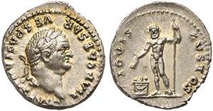 Vespasian (69-79), Denarius, Rome, AD 76 AR ... 