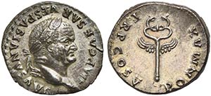 Vespasian (69-79), Denarius, Rome, AD 74 AR ... 