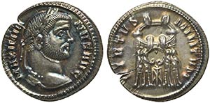 Maximian Herculius, Argenteus, Ticinum, AD ... 