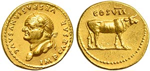 Vespasian (69-79), Aureus, Rome, AD 76 AV (g ... 