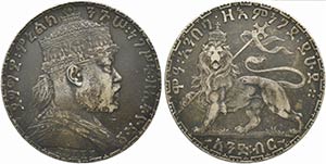 Ethiopia, Menelik II (1889-1913), 1 Birr, ... 