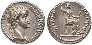 Tiberius (14-37), Denarius, Lugdunum, AD ... 