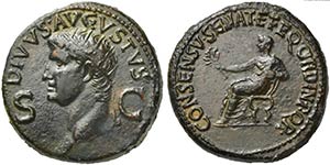 Divus Augustus, Dupondius struck under ... 