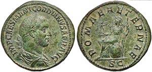Gordian II (238), Sestertius, Rome, March - ... 
