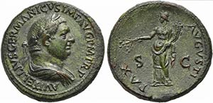 Vitellius (69), Sestertius, Rome, late April ... 