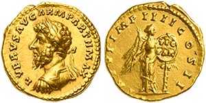 Lucius Verus (161-169), Aureus, Rome, AD ... 