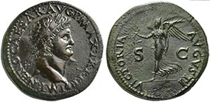 Nero (54-68), Dupondius, Lugdunum, AD 66 AE ... 