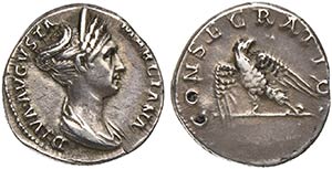 Diva Marciana, Denarius struck under Trajan, ... 