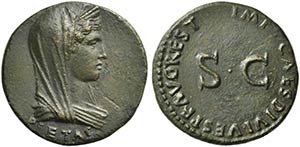 Livia, Dupondius struck under Vespasian, ... 