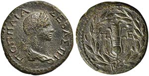 Poppaea, Bronze struck under Nero, Thrace: ... 