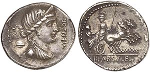 L. Farsuleius Mensor, Denarius, Rome, 75 BC ... 