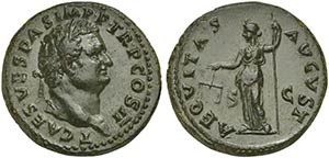 Titus, as Caesar, As struck under Vespasian, ... 