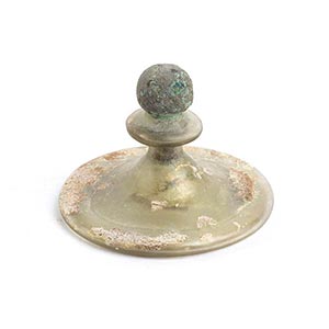 Roman glass lid of cinerary urn, 1st-2nd ... 