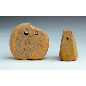 Lot of two Roman terracotta weights, 2nd-1st ... 