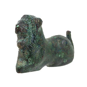 Etruscan bronze recumbent lion ... 