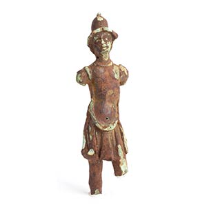 Greek bronze warrior statuette, 3rd-2nd ... 