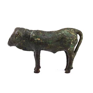 Greek bronze Bull, 4th-3rd century BC; ... 
