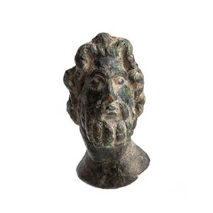 Roman Bronze bearded head of Jupiter, 1st ... 