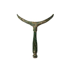 Roman bronze handle of mirror, 1st century ... 