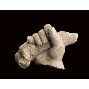 Roman marble hand of a statue, ... 