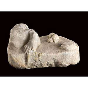 Roman marble base of a statue, 1st-3rd ... 