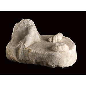 Roman marble base of a statue, ... 