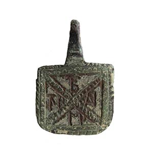 Byzantine bronze pendant, 8th-12th century ... 