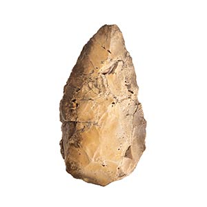 Paleolithic biface head-axe, length cm 12,2. ... 