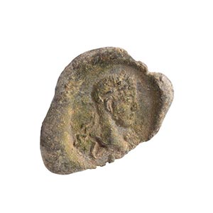 Roman lead seal with an Emperor portrait, ... 