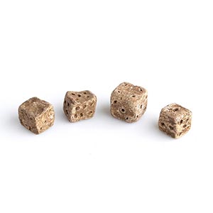 Collection of four Roman lead gaming dices, ... 
