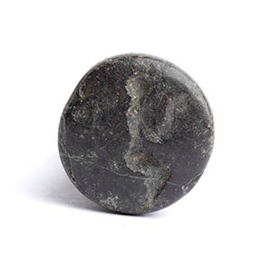 Bactrian stone pendant seal with a Man, ... 