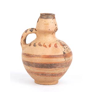 Daunian handled flask, ca. 400-300 BC; ... 