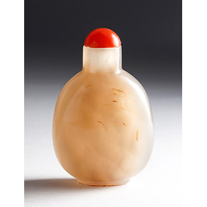 Chalcedony snuff bottle;
XX Century; 5,7 cm; ... 