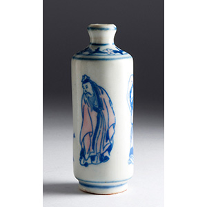 Painted porcelain snuff bottle;
XIX Century; ... 