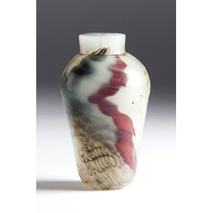 Glass snuff bottle; XX Century; 5,3 cm;