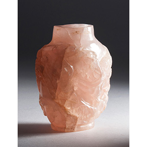Carved pink quartz snuff bottle;
XX Century; ... 