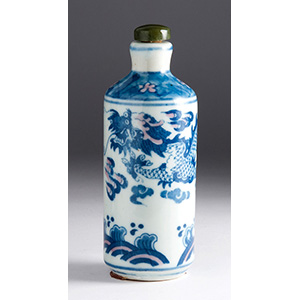 Painted porcelain snuff bottle;
XIX Century; ... 