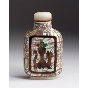Mother of pearl snuff bottle;
XX Century; ... 