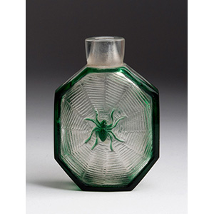 Inscribed spider glass snuff bottle;
XX ... 