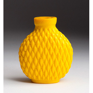 An imperial yellow glass snuff bottle;
XIX ... 