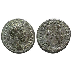 Marcus Aurelius (161-180). Æ As (26mm, ... 