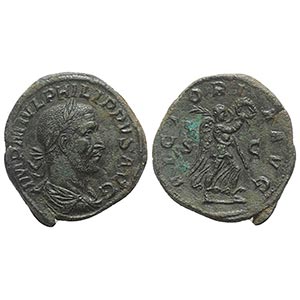 Philip I (244-249). Æ Sestertius (32mm, ... 