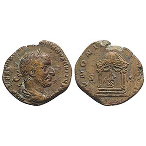 Trebonianus Gallus (251-253). Æ Sestertius ... 