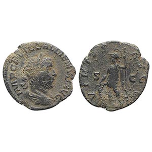 Gallienus (253-268). Æ As (24mm, 5.36g, ... 