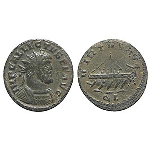 Allectus (293-296). Æ Quinarius (18mm, ... 