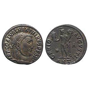 Galerius (Caesar, 293-305). Æ Follis (16mm, ... 